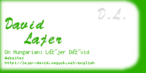 david lajer business card